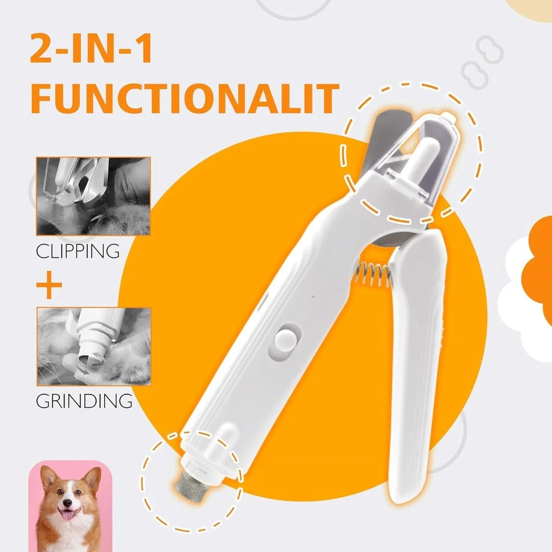 SafePaws Pro 2-in-1 Nail Clipper with LED Safety Light