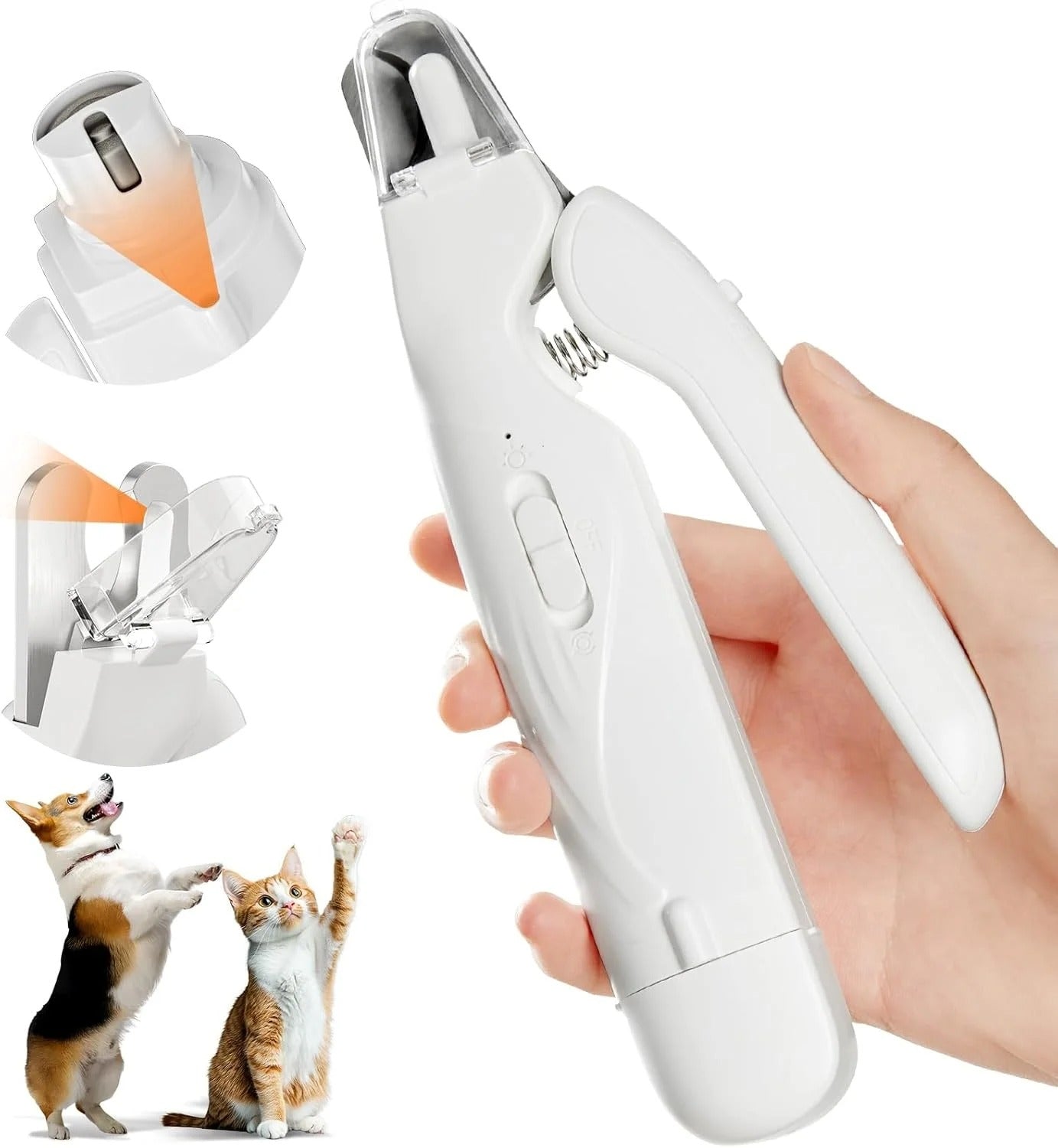 SafePaws Pro 2-in-1 Nail Clipper with LED Safety Light