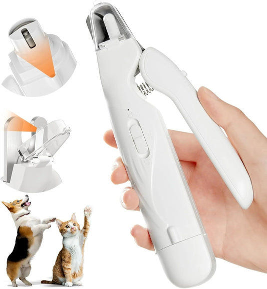 SafePaws Pro 2-in-1 Nail Clipper with LED Safety Light